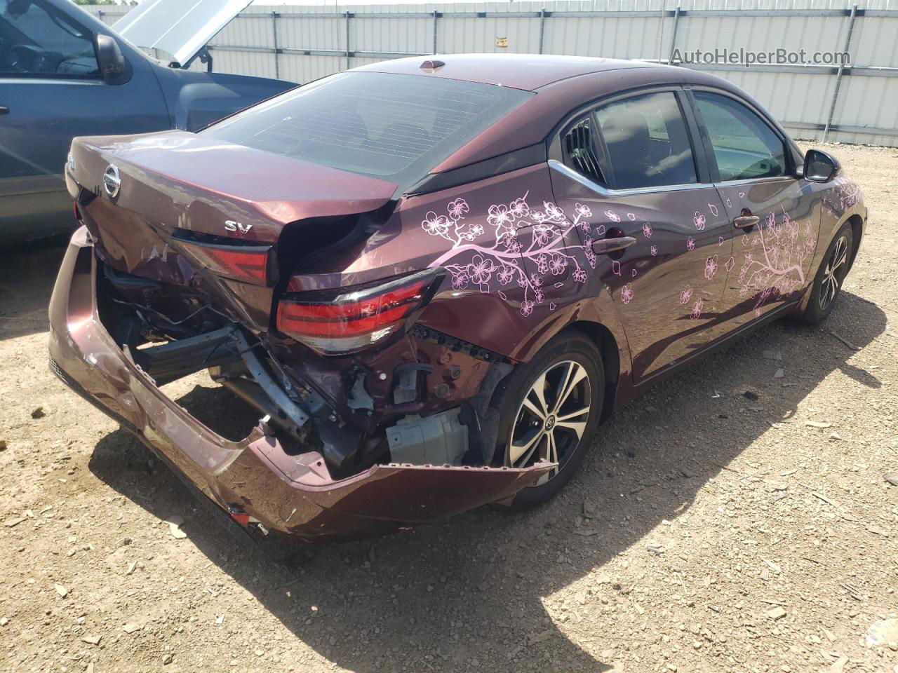 2020 Nissan Sentra Sv Burgundy vin: 3N1AB8CV1LY236951