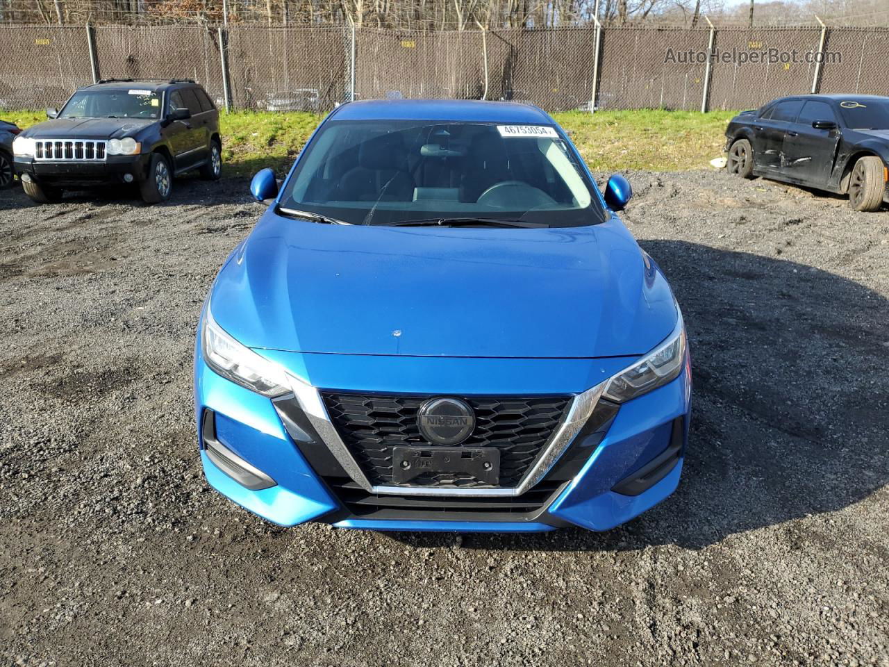 2020 Nissan Sentra Sv Blue vin: 3N1AB8CV1LY271585