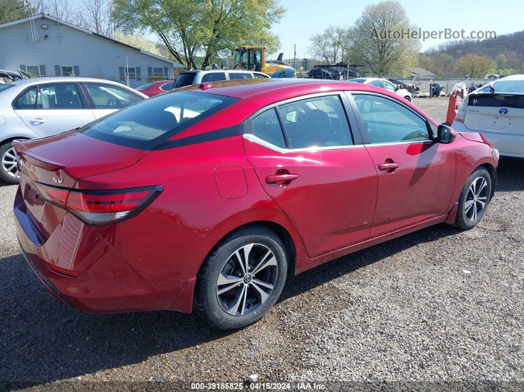 2020 Nissan Sentra Sv Xtronic Cvt Red vin: 3N1AB8CV1LY272963