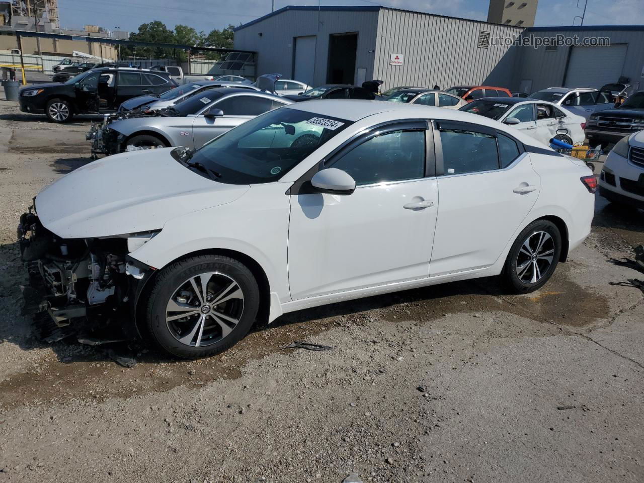 2020 Nissan Sentra Sv White vin: 3N1AB8CV1LY279086