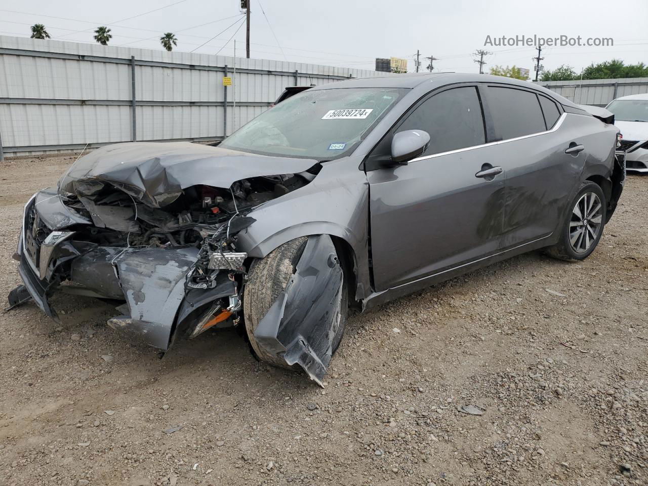 2020 Nissan Sentra Sv Gray vin: 3N1AB8CV1LY302155