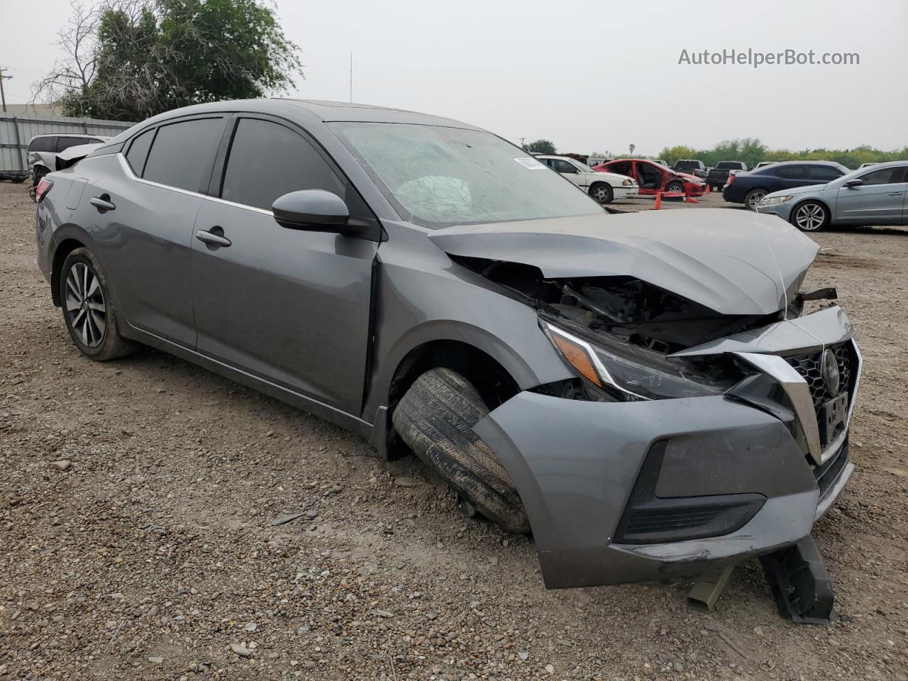 2020 Nissan Sentra Sv Gray vin: 3N1AB8CV1LY302155