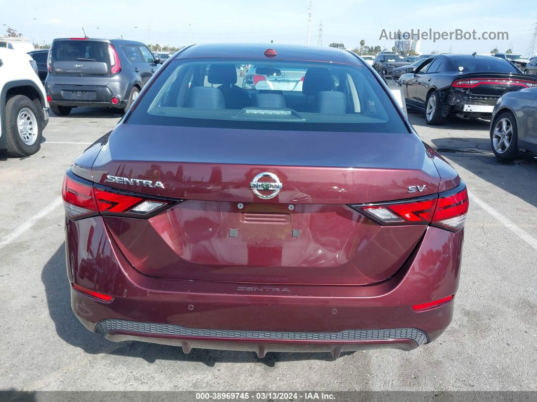 2021 Nissan Sentra Sv Xtronic Cvt Burgundy vin: 3N1AB8CV1MY230021