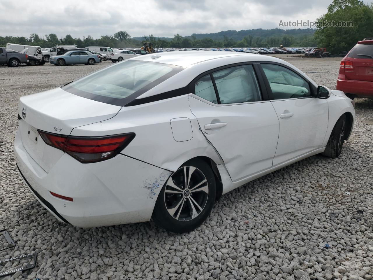 2021 Nissan Sentra Sv White vin: 3N1AB8CV1MY240595