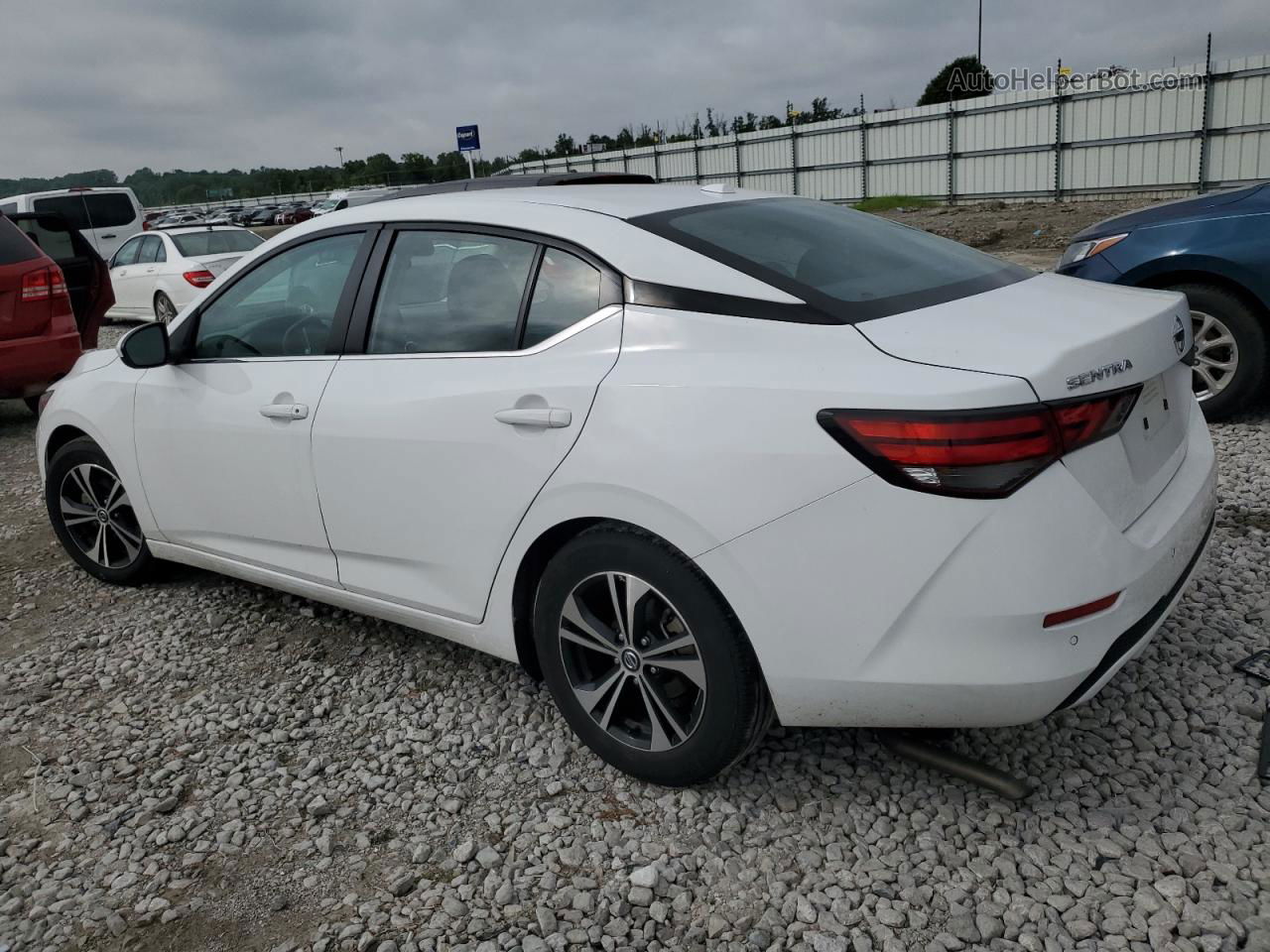 2021 Nissan Sentra Sv Белый vin: 3N1AB8CV1MY240595