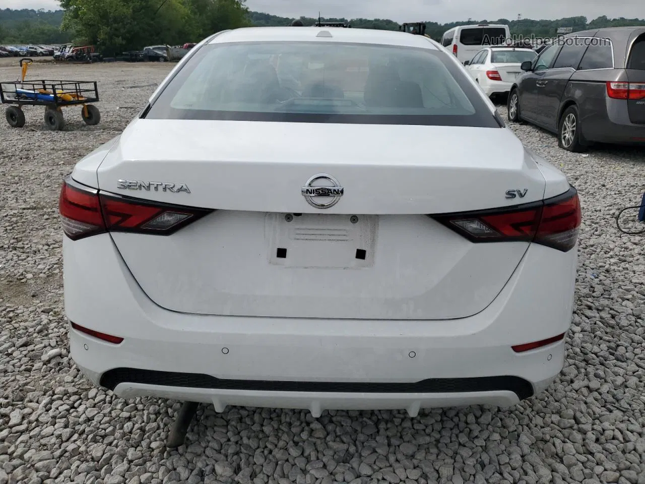 2021 Nissan Sentra Sv White vin: 3N1AB8CV1MY240595