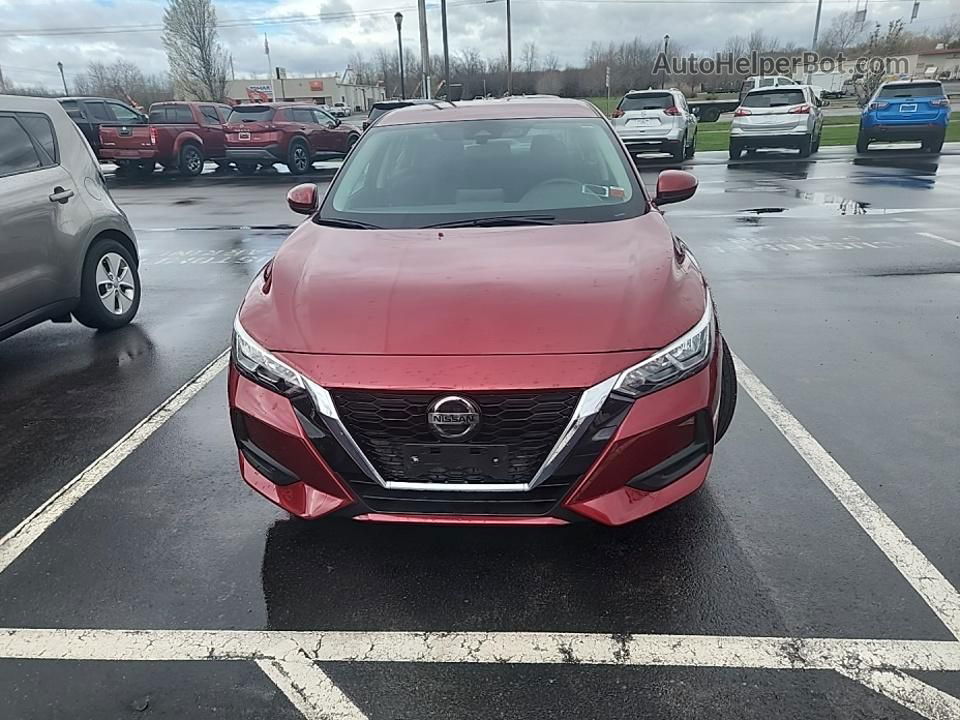 2021 Nissan Sentra Sv Red vin: 3N1AB8CV1MY252228