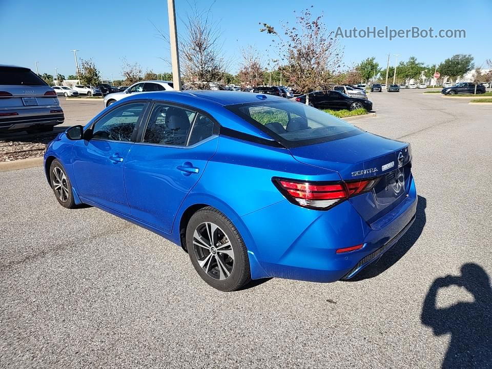 2021 Nissan Sentra Sv Blue vin: 3N1AB8CV1MY268896