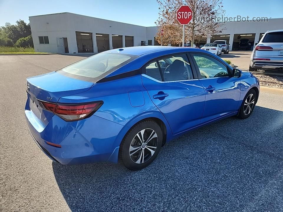 2021 Nissan Sentra Sv Blue vin: 3N1AB8CV1MY268896