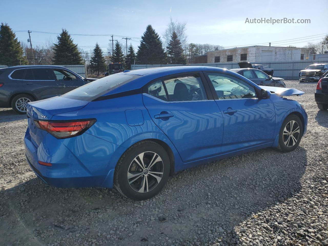 2021 Nissan Sentra Sv Blue vin: 3N1AB8CV1MY276772