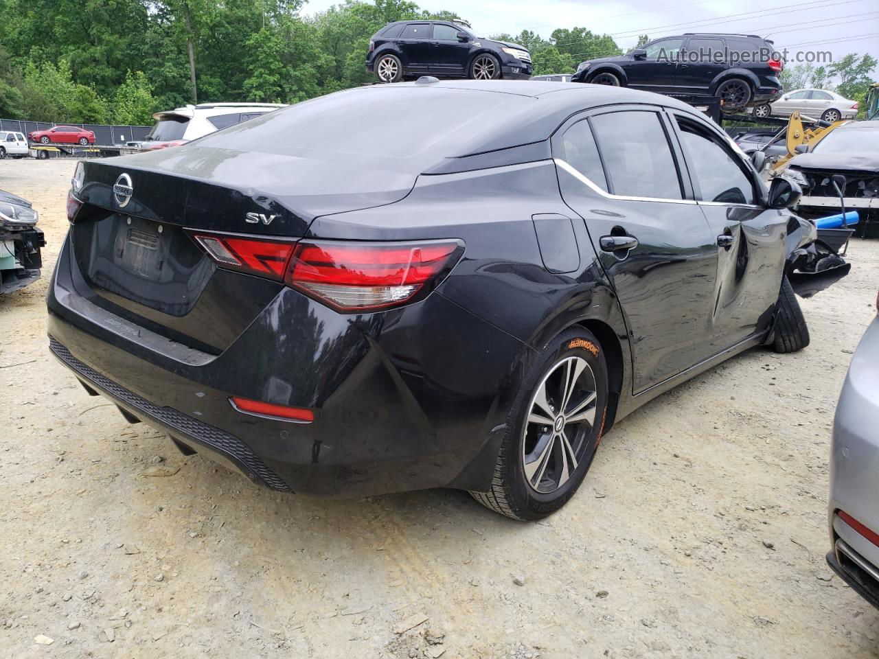 2021 Nissan Sentra Sv Black vin: 3N1AB8CV1MY292227