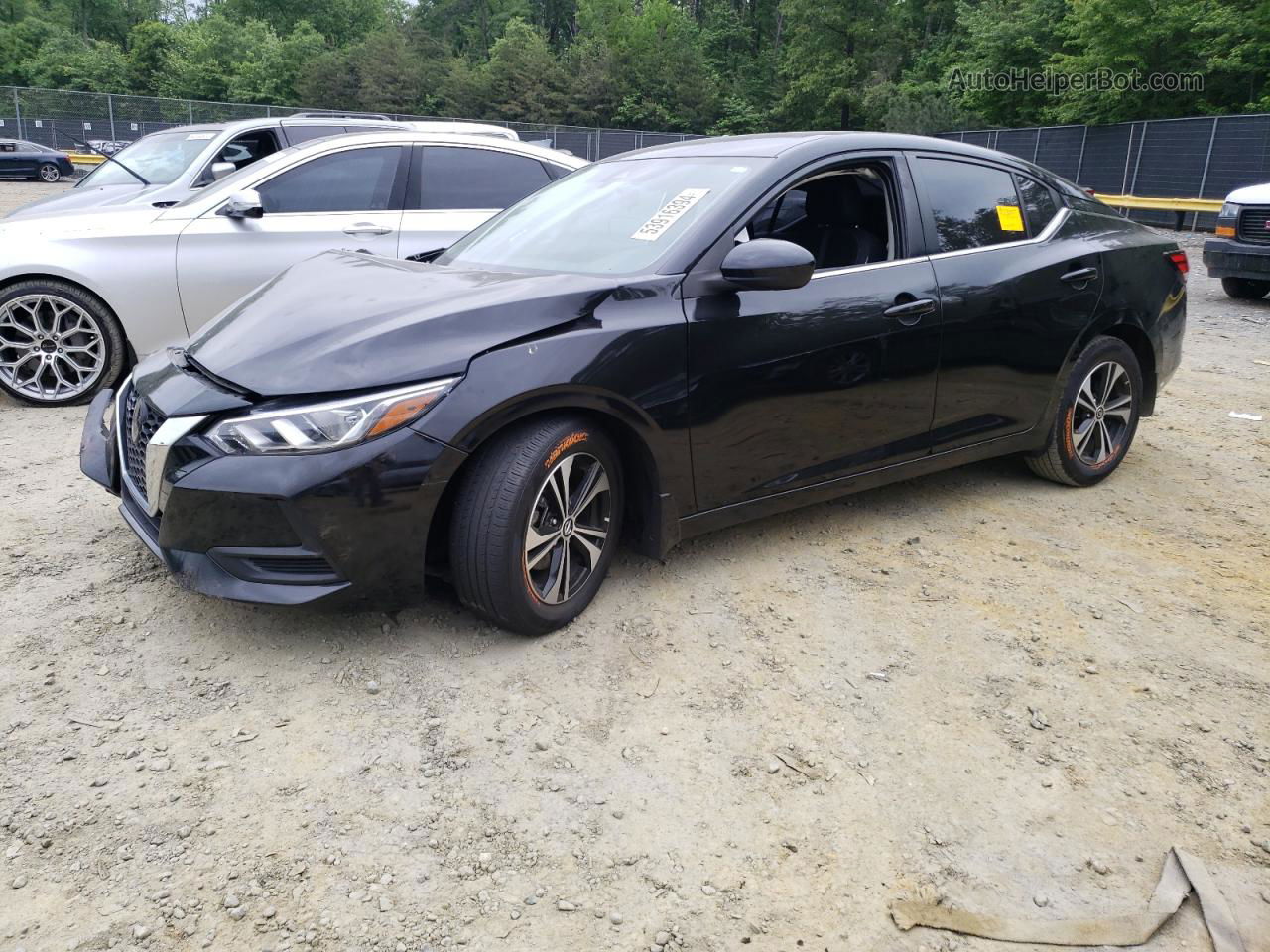 2021 Nissan Sentra Sv Black vin: 3N1AB8CV1MY292227