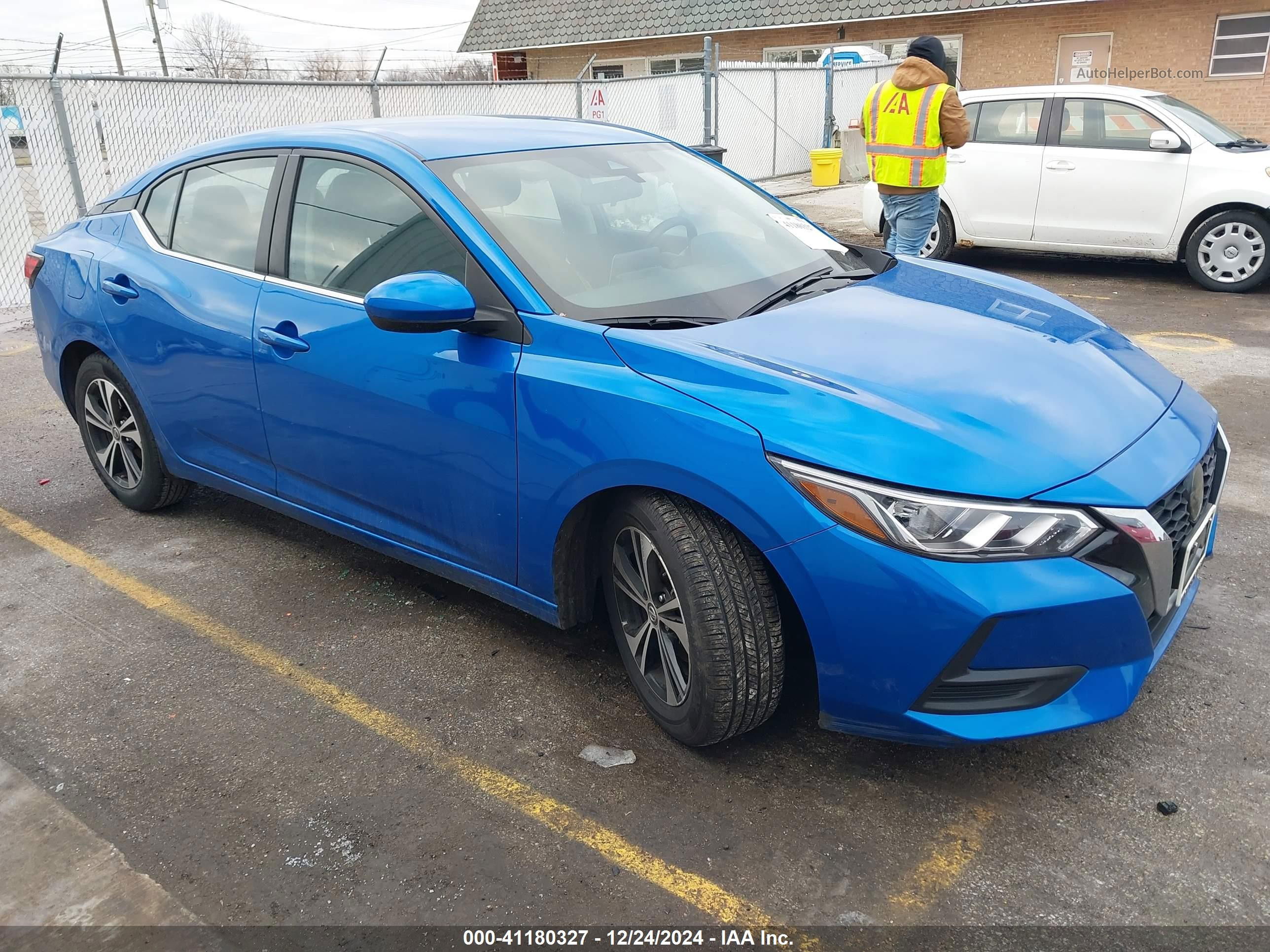 2023 Nissan Sentra Sv Xtronic Cvt Синий vin: 3N1AB8CV1PY277411