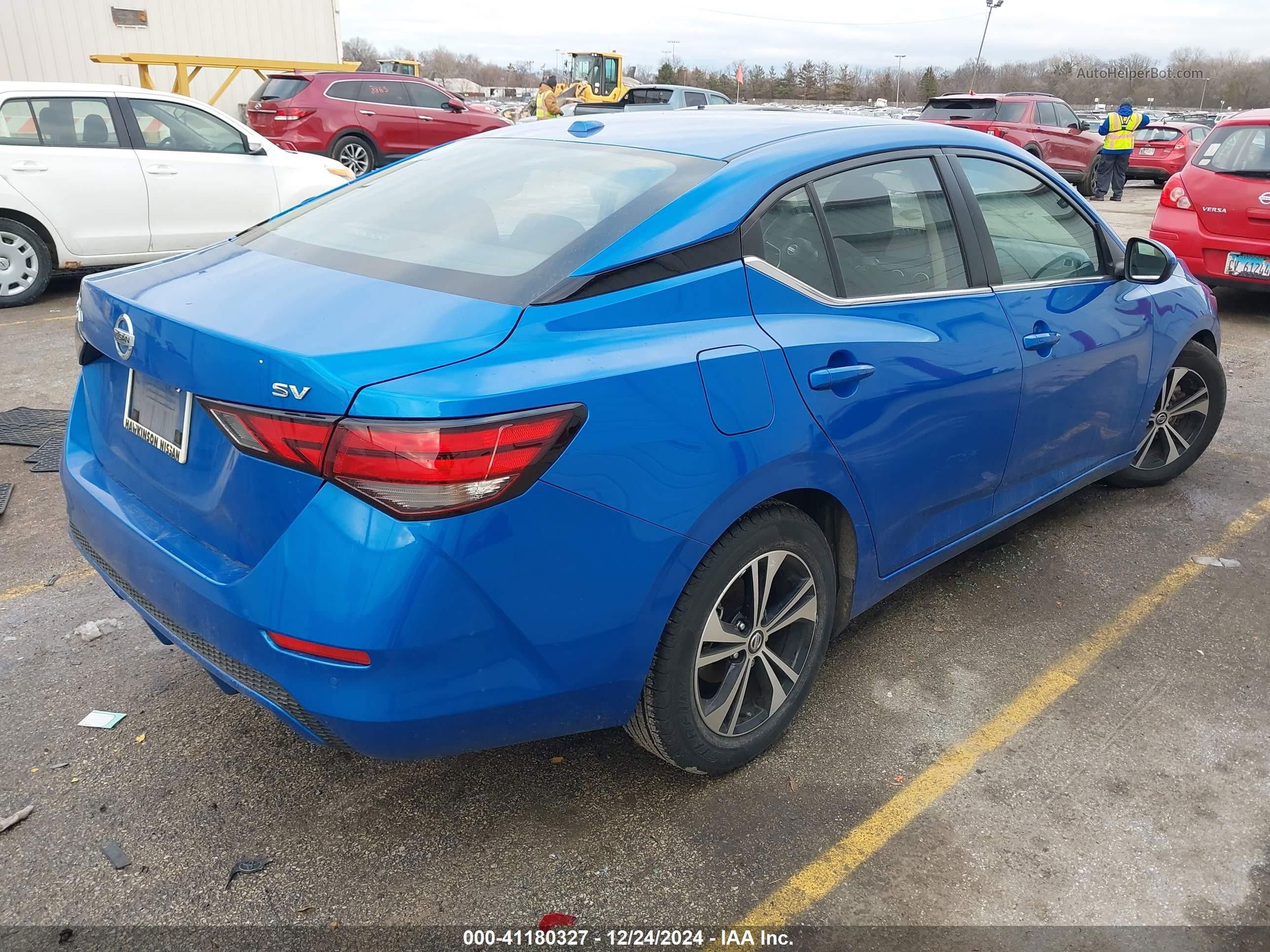 2023 Nissan Sentra Sv Xtronic Cvt Синий vin: 3N1AB8CV1PY277411