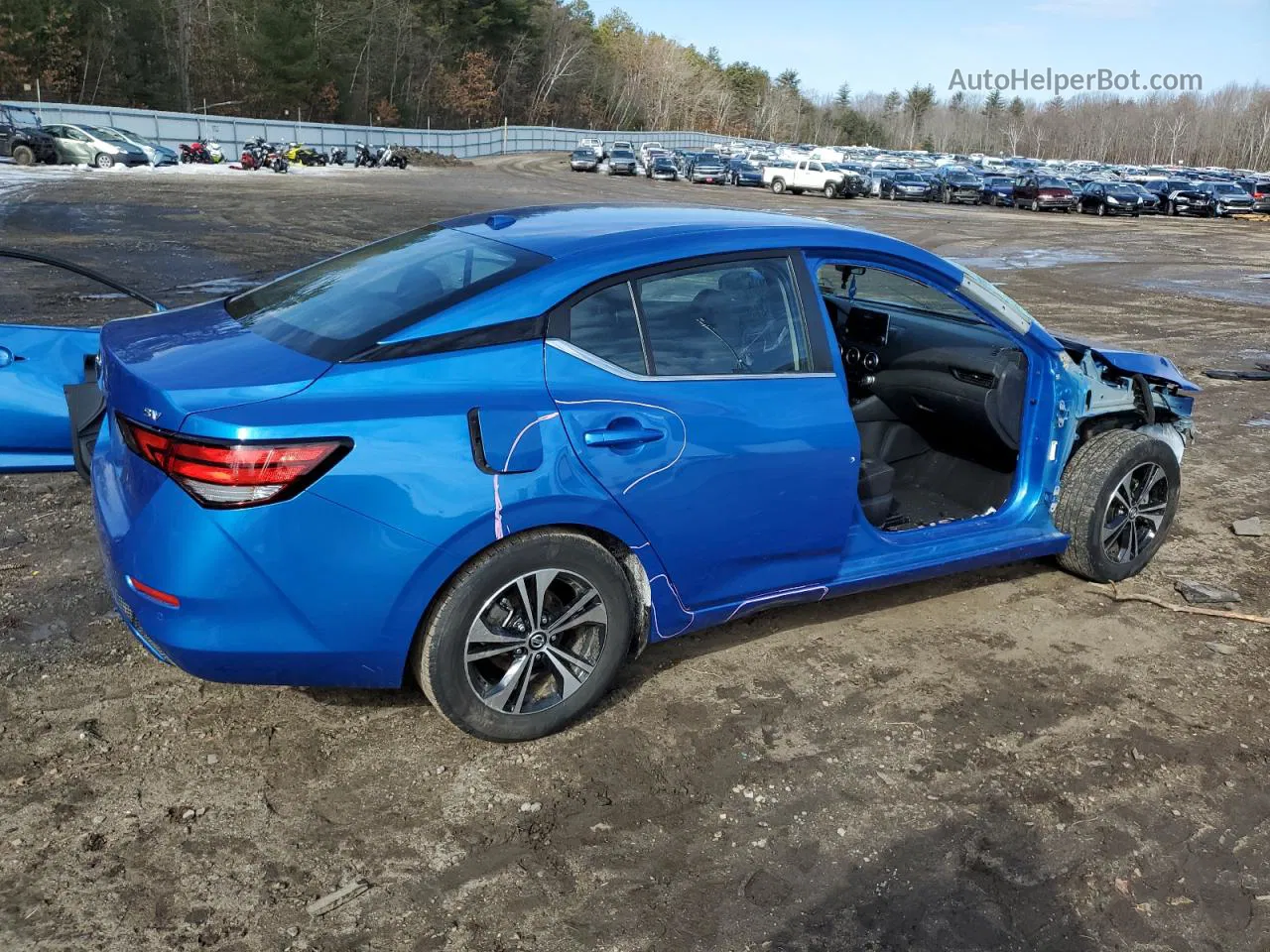 2023 Nissan Sentra Sv Blue vin: 3N1AB8CV1PY308253