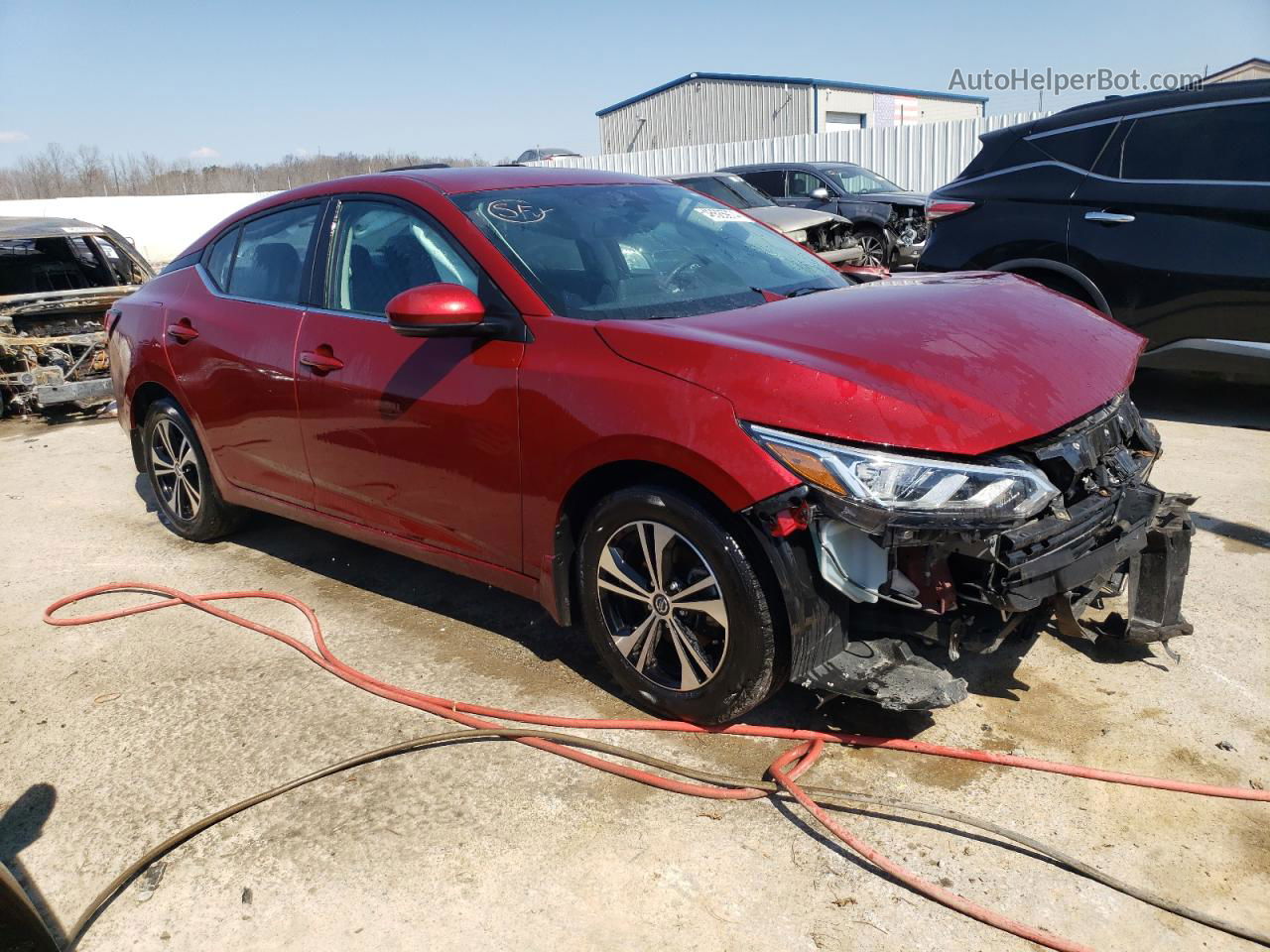 2020 Nissan Sentra Sv Red vin: 3N1AB8CV2LY219785