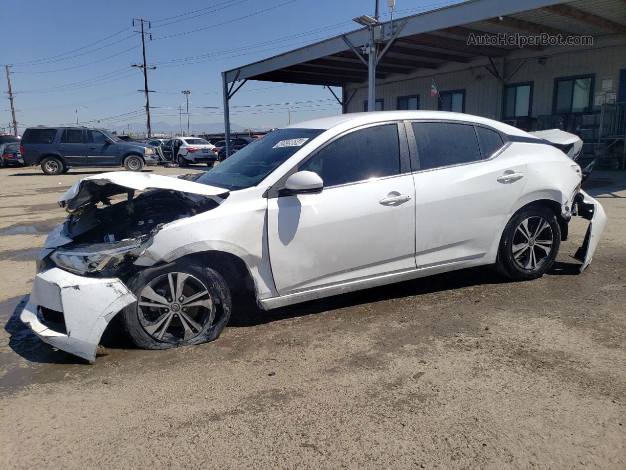 2020 Nissan Sentra Sv White vin: 3N1AB8CV2LY250146