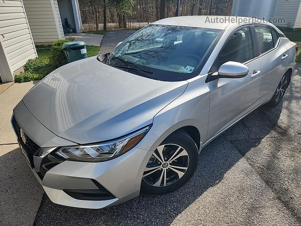 2020 Nissan Sentra Sv Серебряный vin: 3N1AB8CV2LY298617