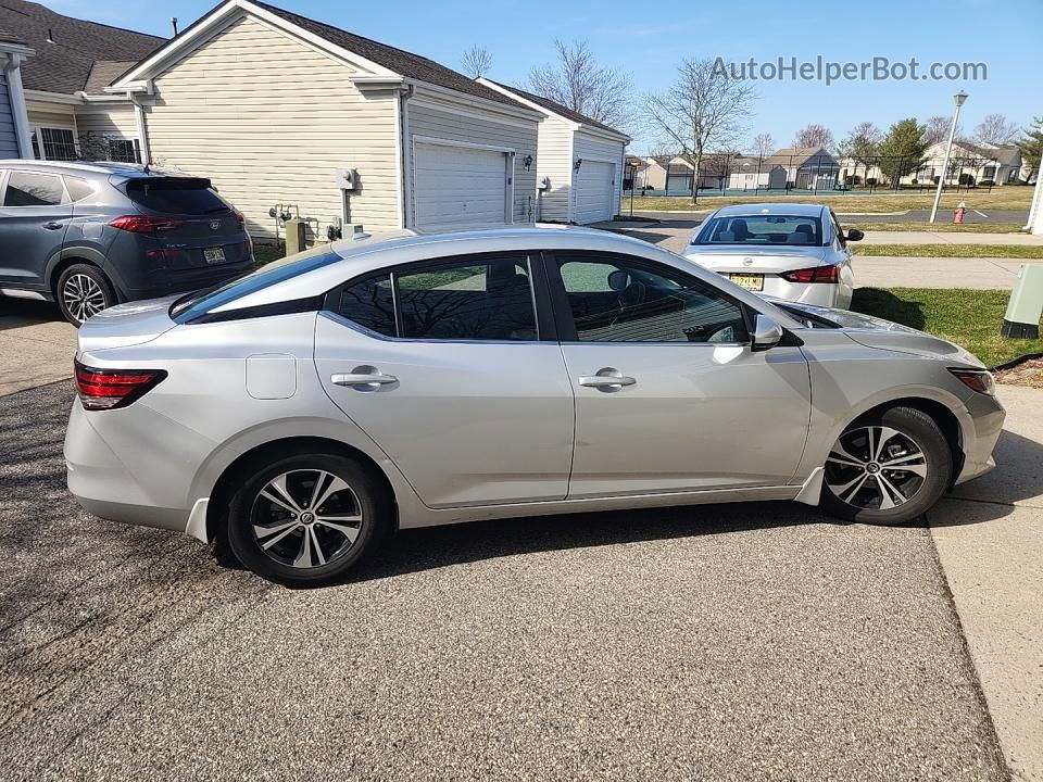 2020 Nissan Sentra Sv Серебряный vin: 3N1AB8CV2LY298617