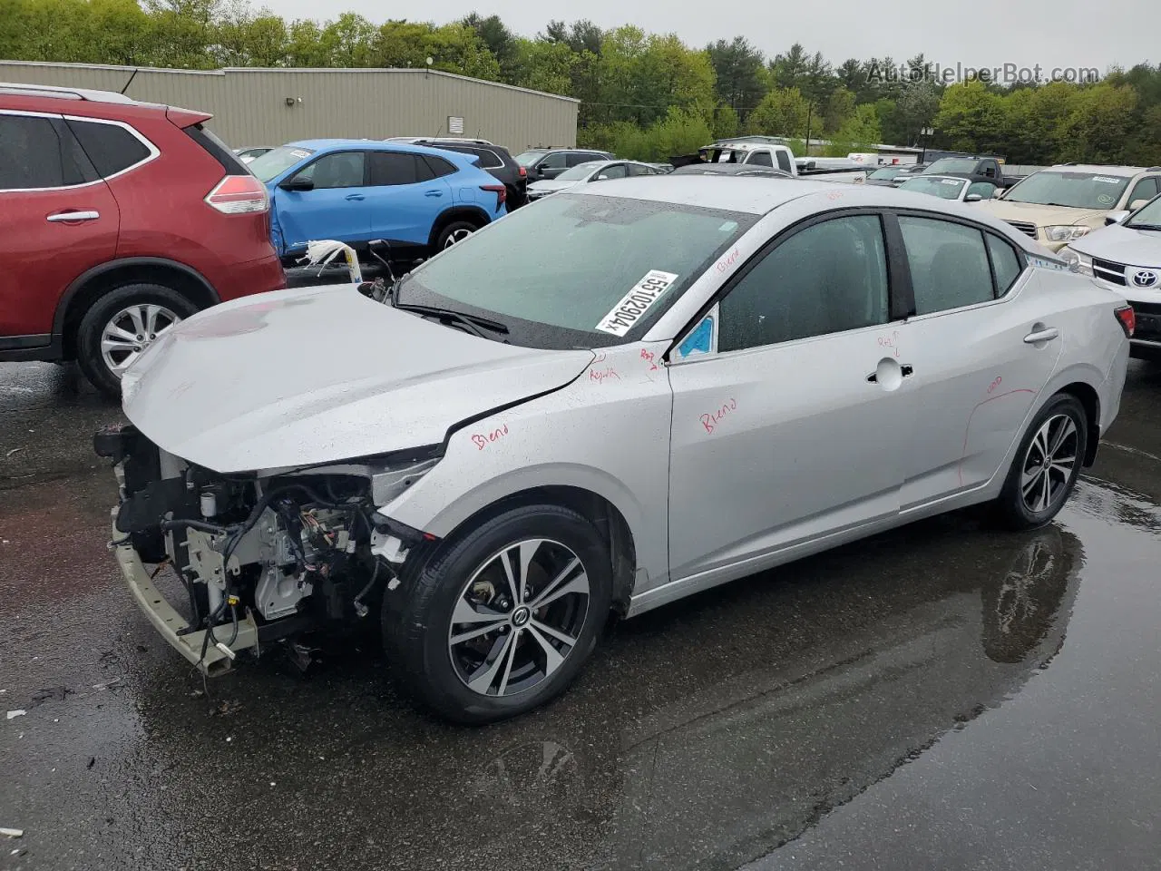 2021 Nissan Sentra Sv Silver vin: 3N1AB8CV2MY206035