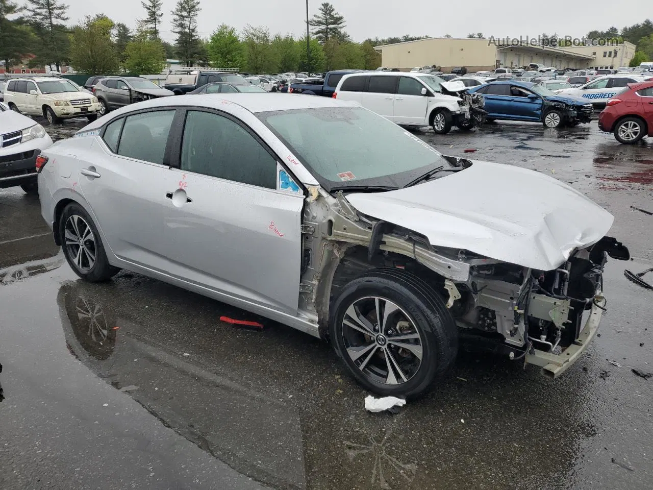 2021 Nissan Sentra Sv Silver vin: 3N1AB8CV2MY206035