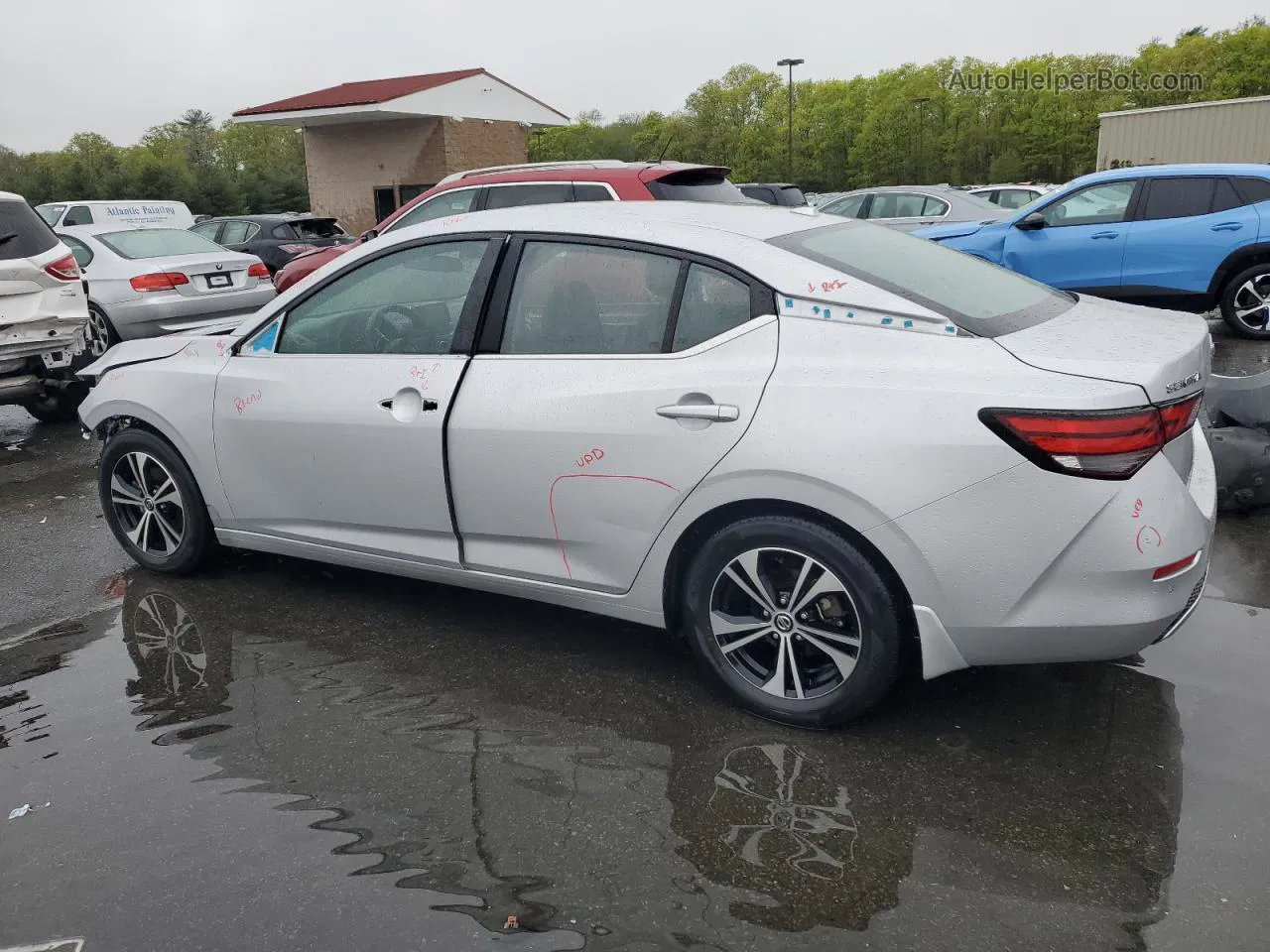 2021 Nissan Sentra Sv Silver vin: 3N1AB8CV2MY206035