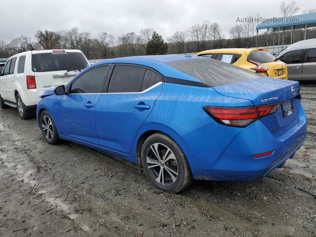 2021 Nissan Sentra Sv Blue vin: 3N1AB8CV2MY235499