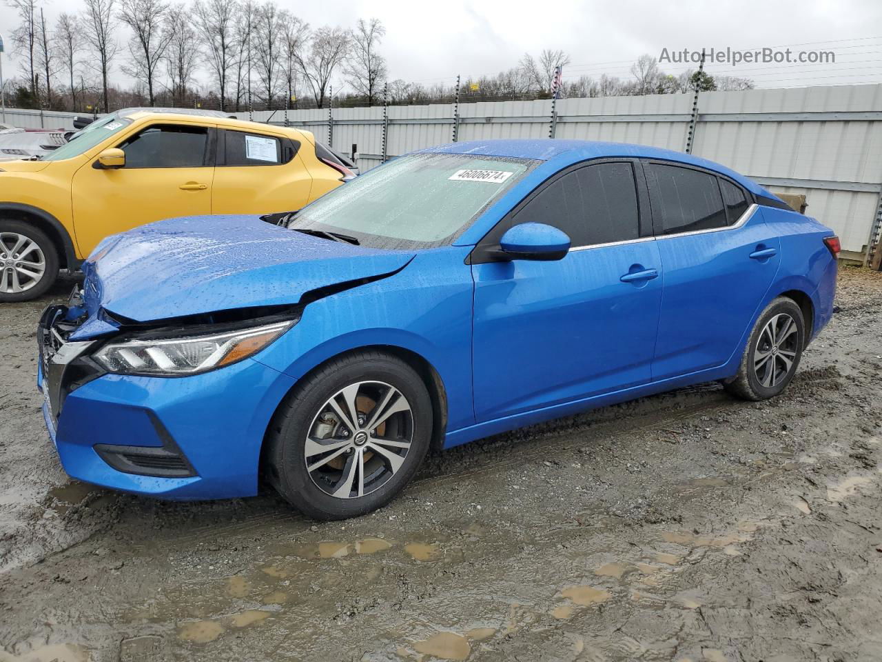 2021 Nissan Sentra Sv Blue vin: 3N1AB8CV2MY235499