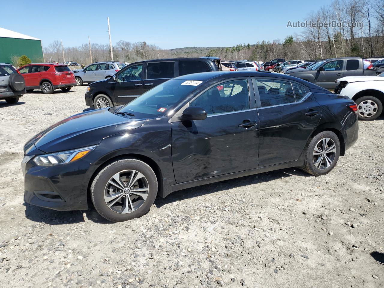 2021 Nissan Sentra Sv Black vin: 3N1AB8CV2MY263450