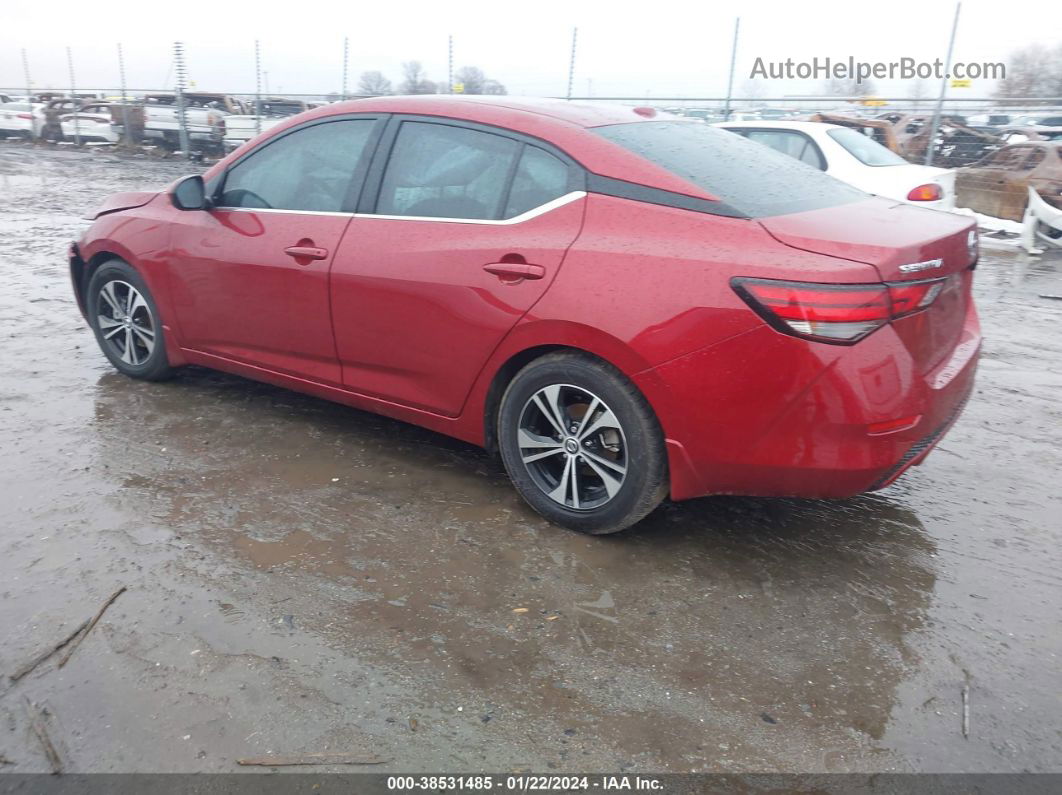 2021 Nissan Sentra Sv Red vin: 3N1AB8CV2MY263609