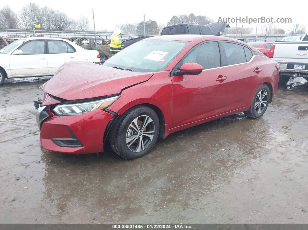 2021 Nissan Sentra Sv Red vin: 3N1AB8CV2MY263609