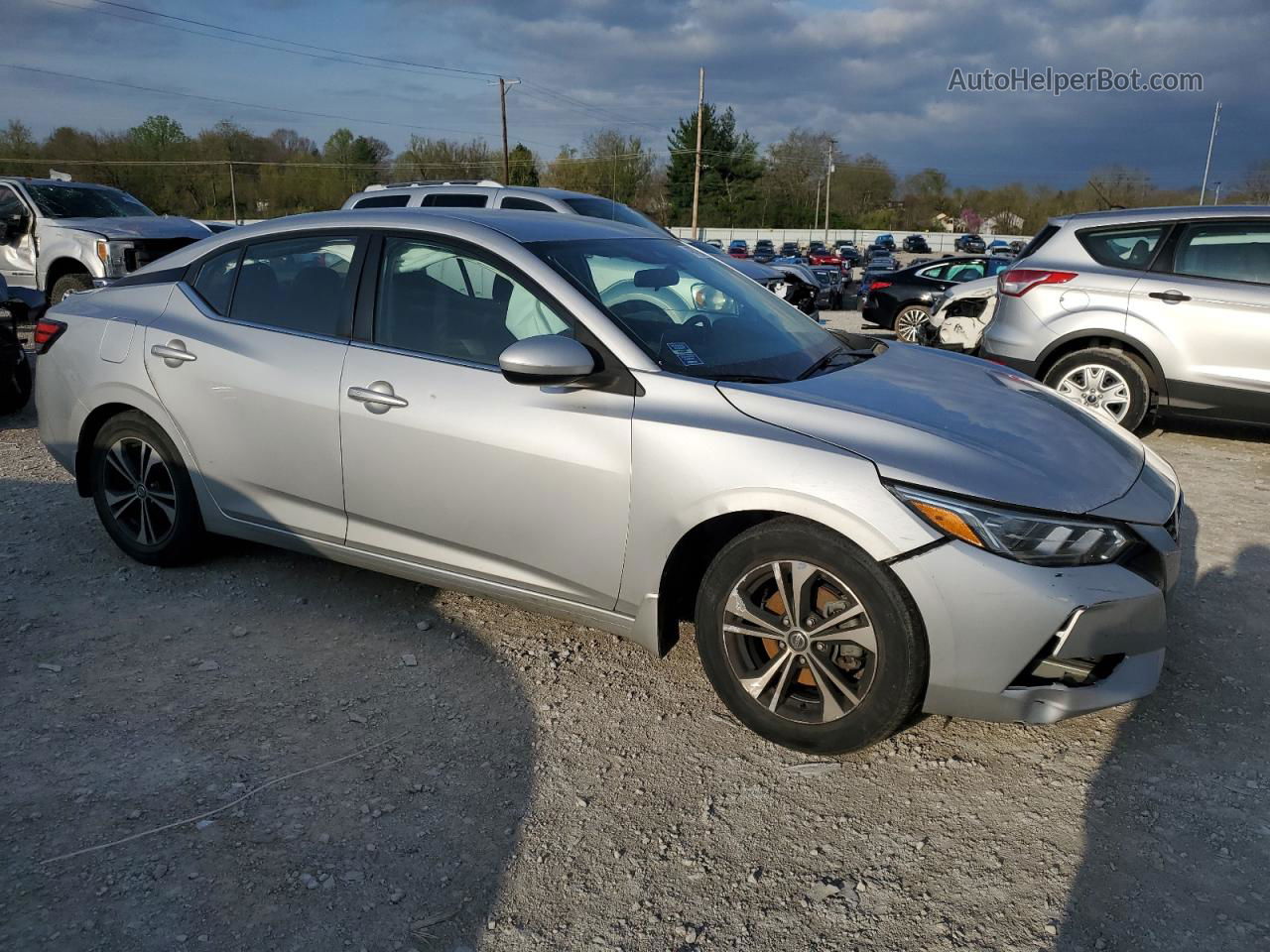 2021 Nissan Sentra Sv Silver vin: 3N1AB8CV2MY307673