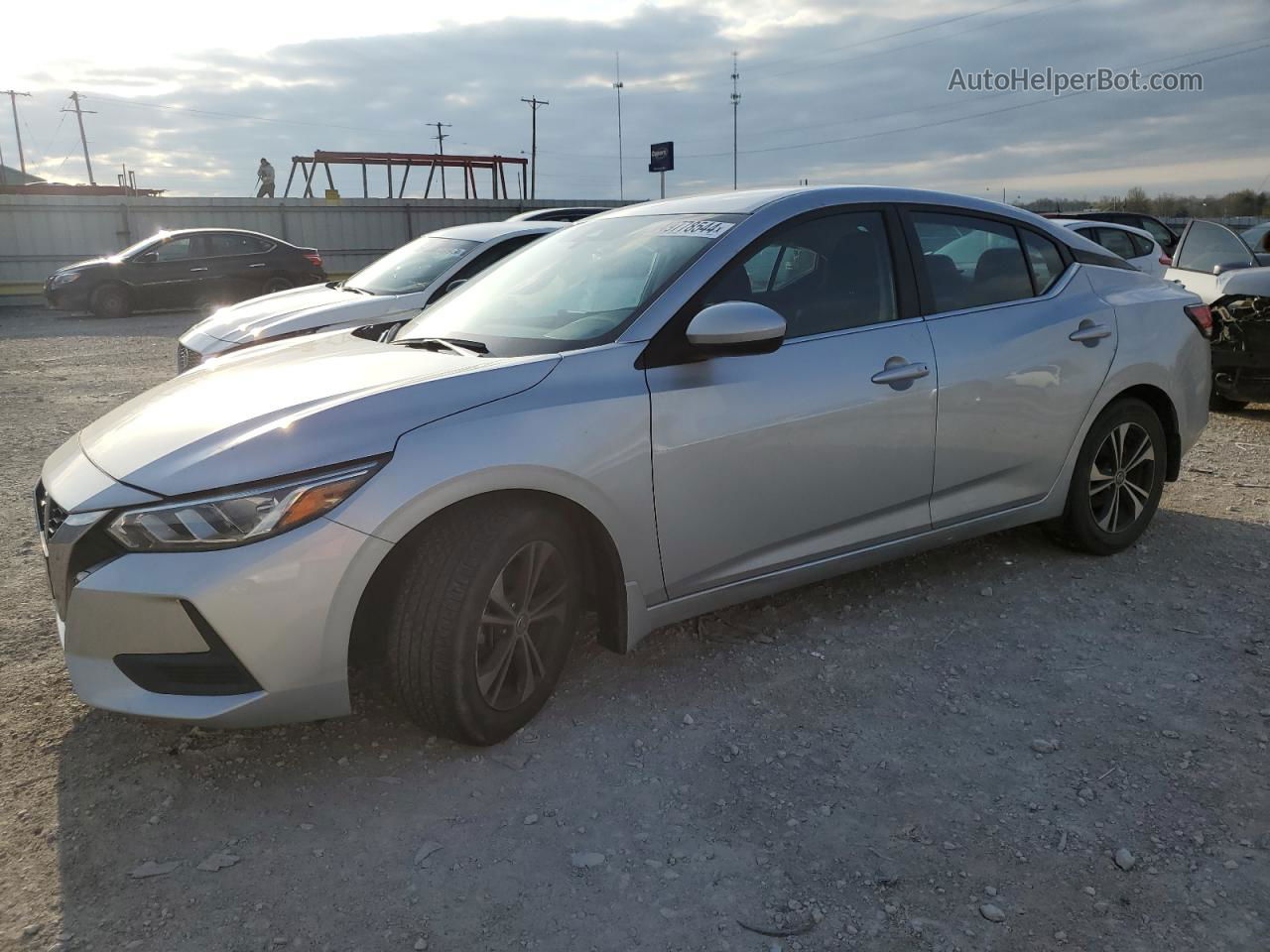 2021 Nissan Sentra Sv Серебряный vin: 3N1AB8CV2MY307673