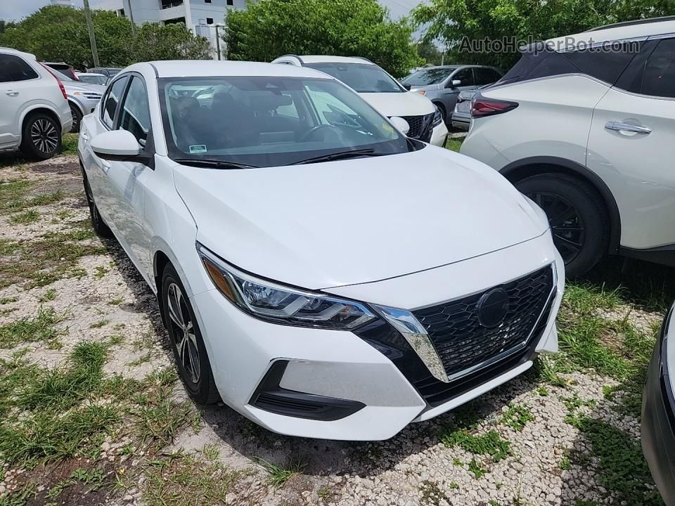 2021 Nissan Sentra Sv White vin: 3N1AB8CV2MY310301