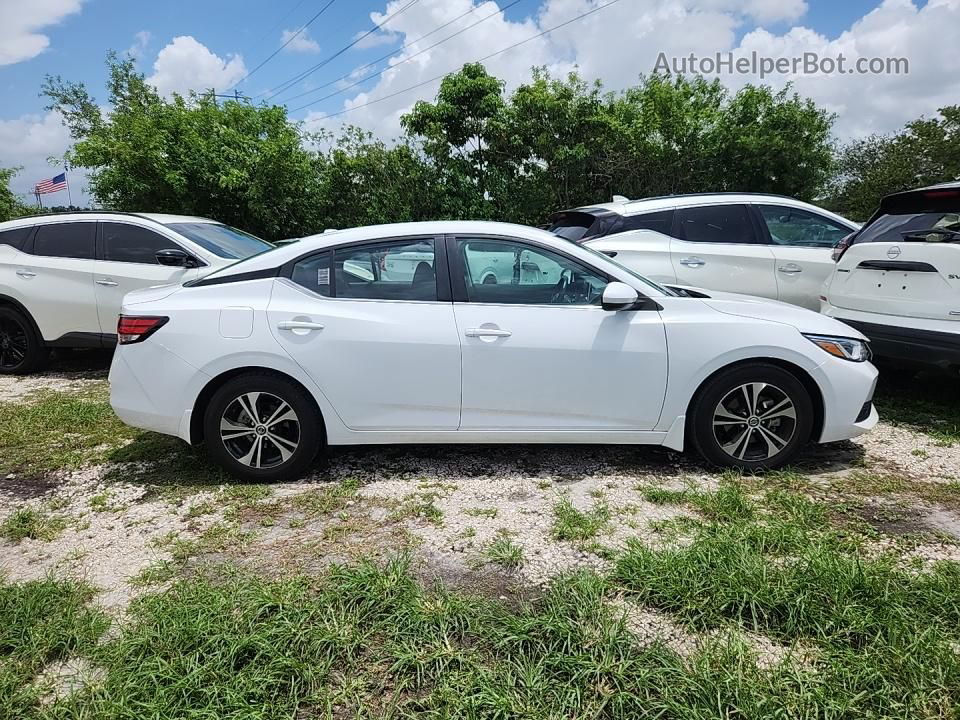 2021 Nissan Sentra Sv White vin: 3N1AB8CV2MY310301