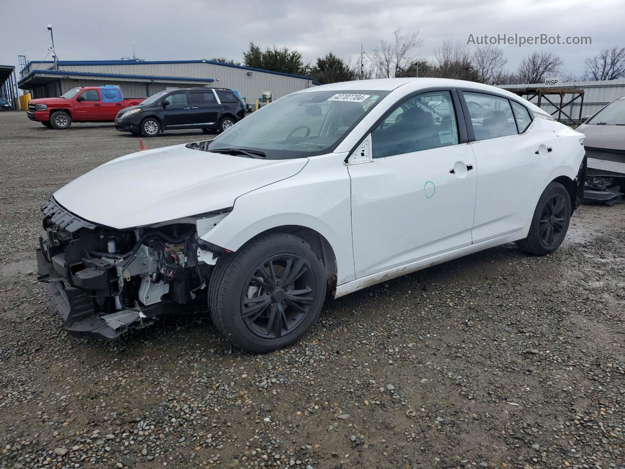 2021 Nissan Sentra Sv Белый vin: 3N1AB8CV2MY317118