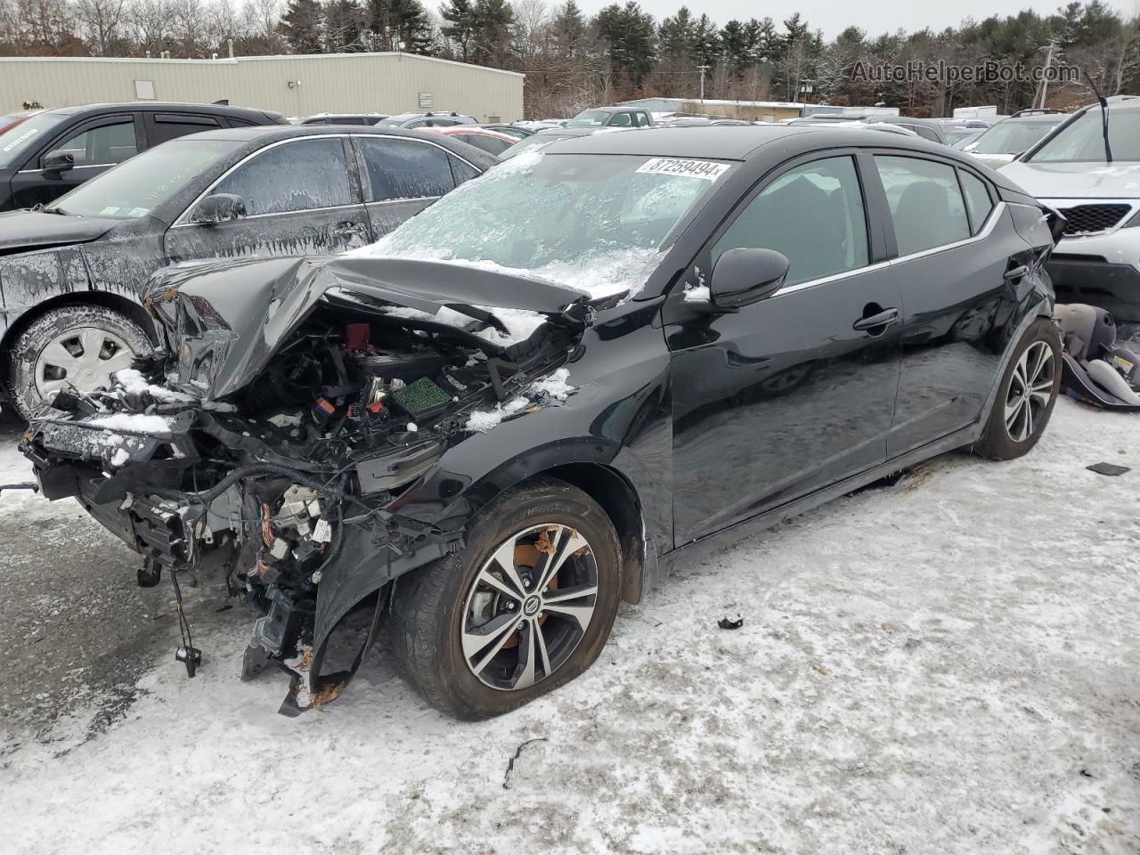 2023 Nissan Sentra Sv Черный vin: 3N1AB8CV2PY274694