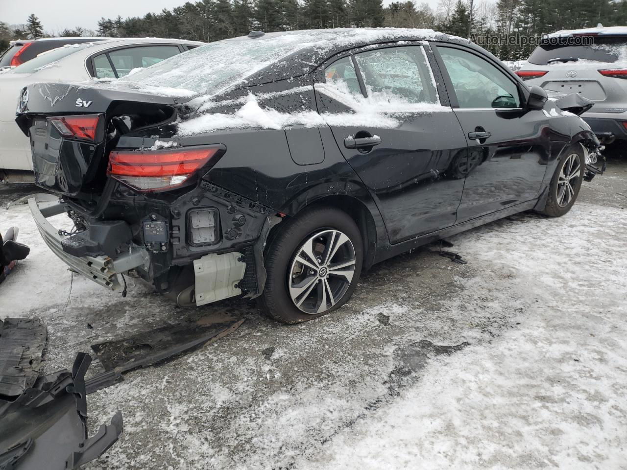 2023 Nissan Sentra Sv Черный vin: 3N1AB8CV2PY274694