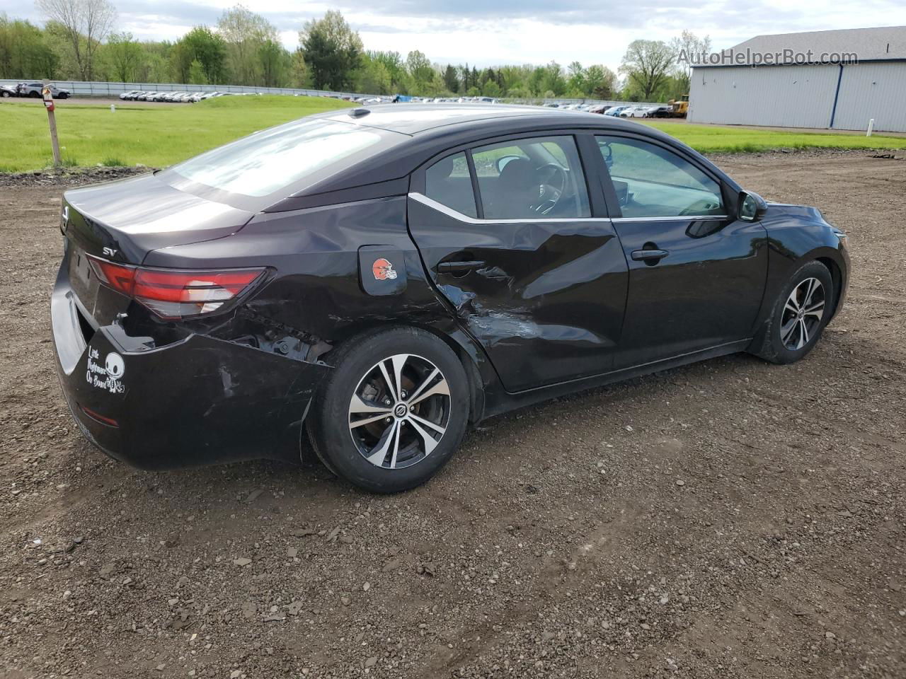 2020 Nissan Sentra Sv Черный vin: 3N1AB8CV3LY241911