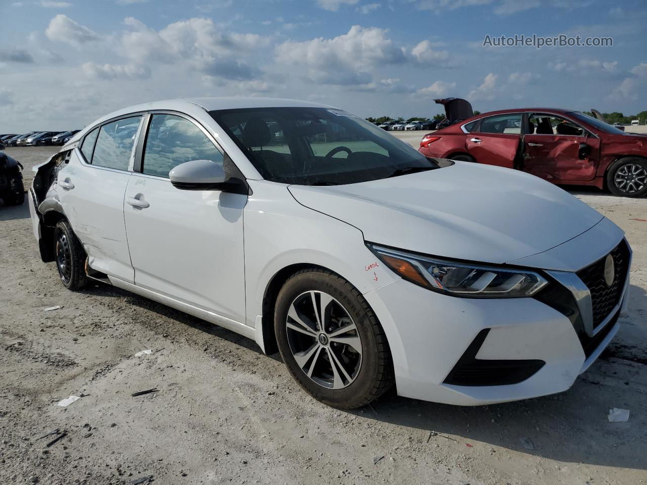 2020 Nissan Sentra Sv White vin: 3N1AB8CV3LY276819