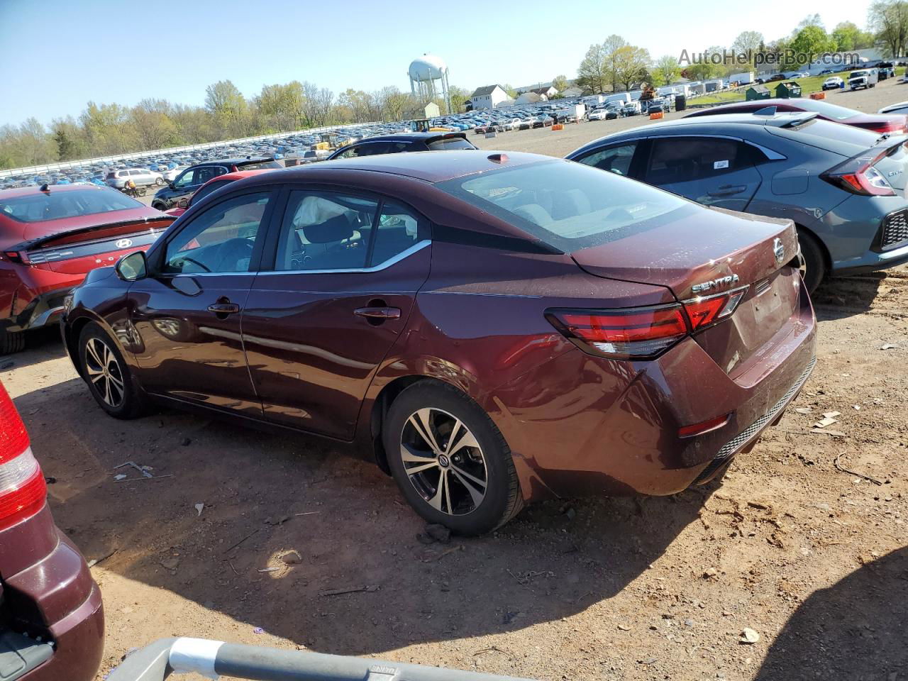 2020 Nissan Sentra Sv Red vin: 3N1AB8CV3LY278196