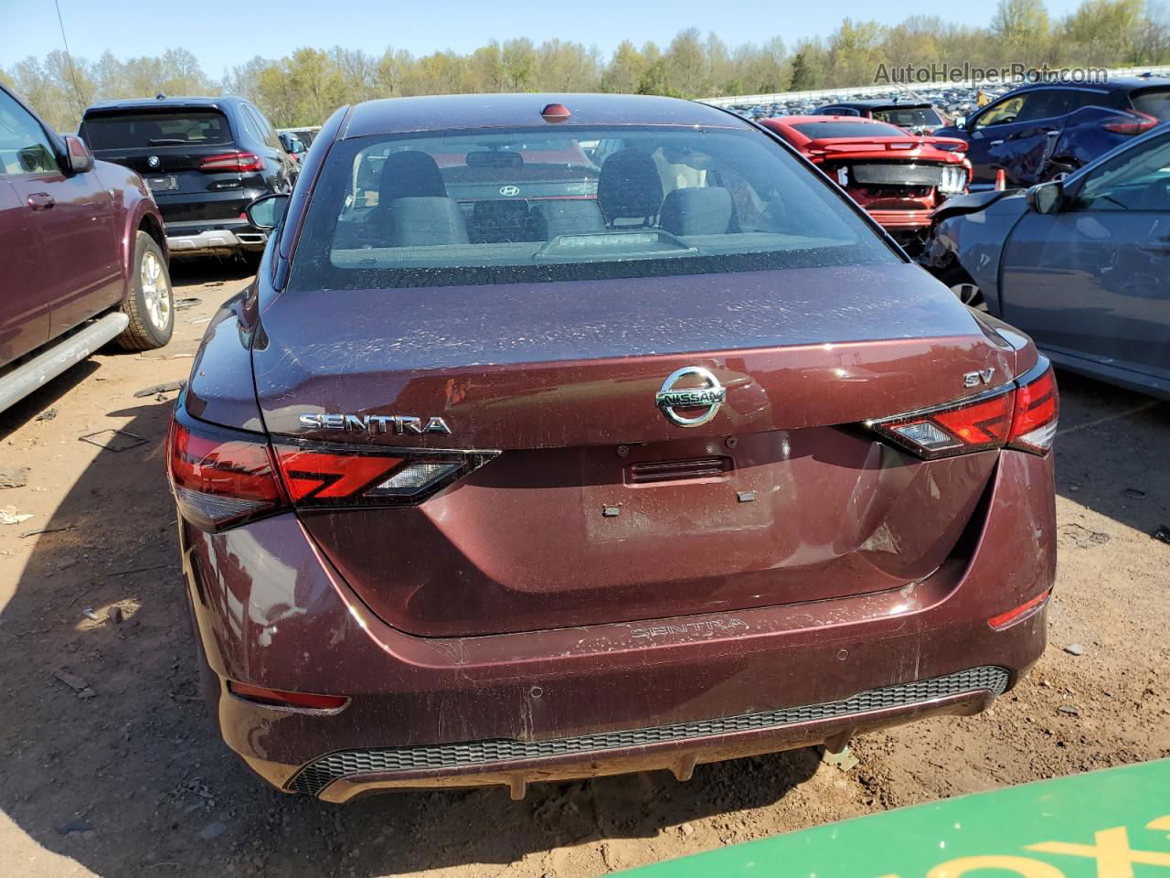 2020 Nissan Sentra Sv Red vin: 3N1AB8CV3LY278196