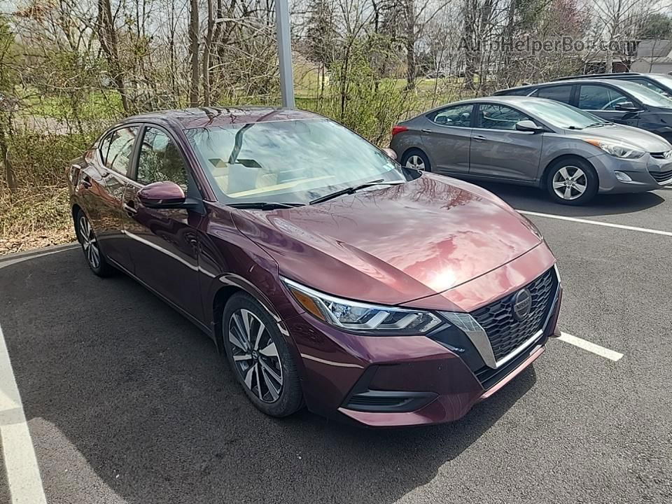 2021 Nissan Sentra Sv Красный vin: 3N1AB8CV3MY227704