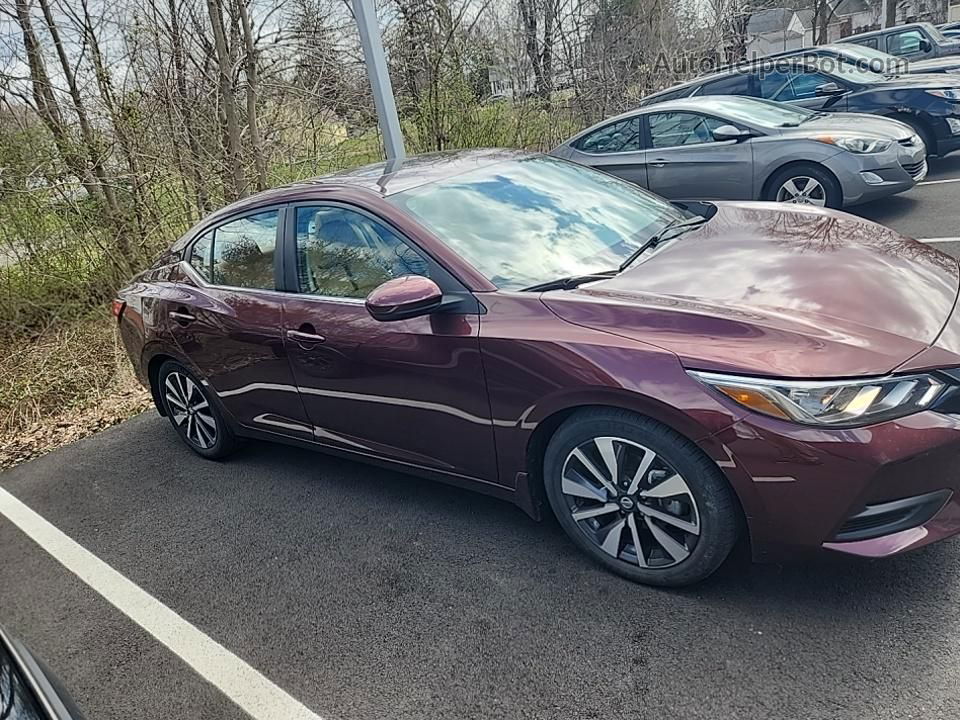 2021 Nissan Sentra Sv Красный vin: 3N1AB8CV3MY227704