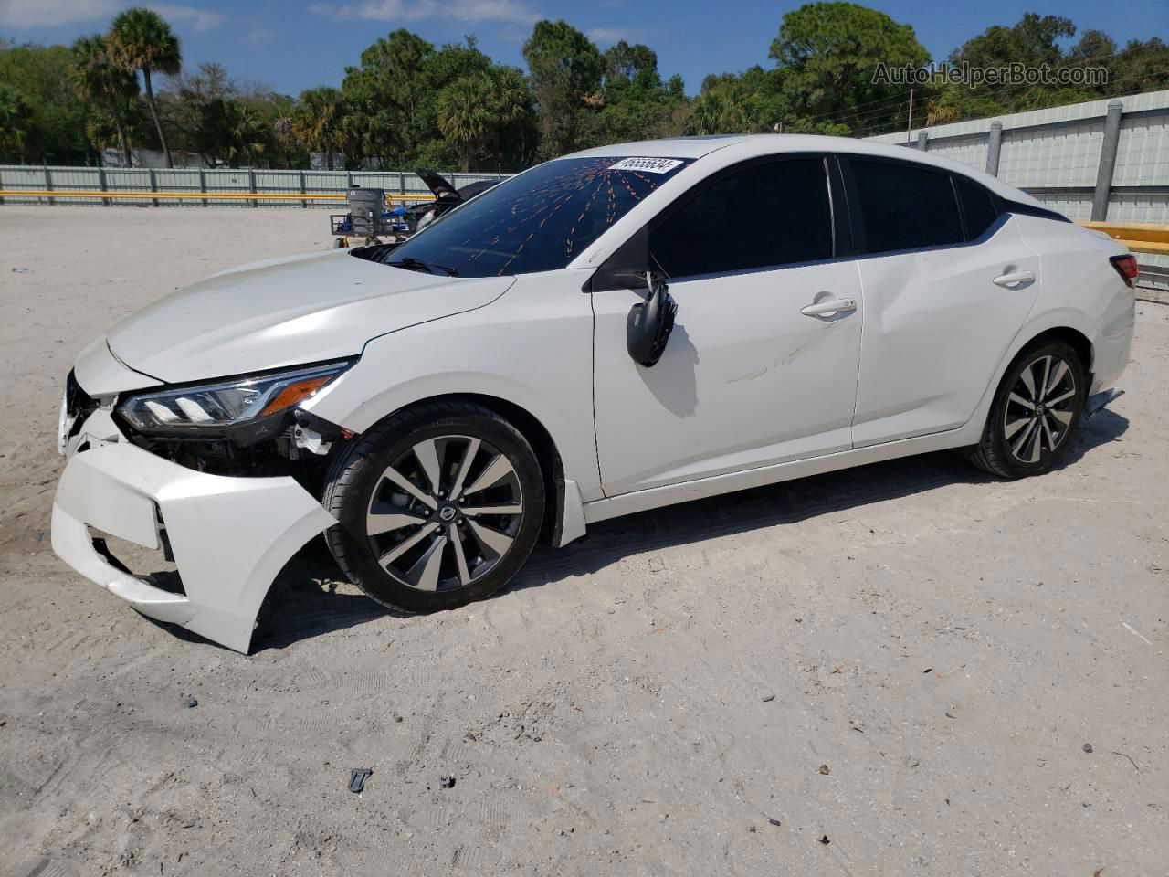 2021 Nissan Sentra Sv Белый vin: 3N1AB8CV3MY237598