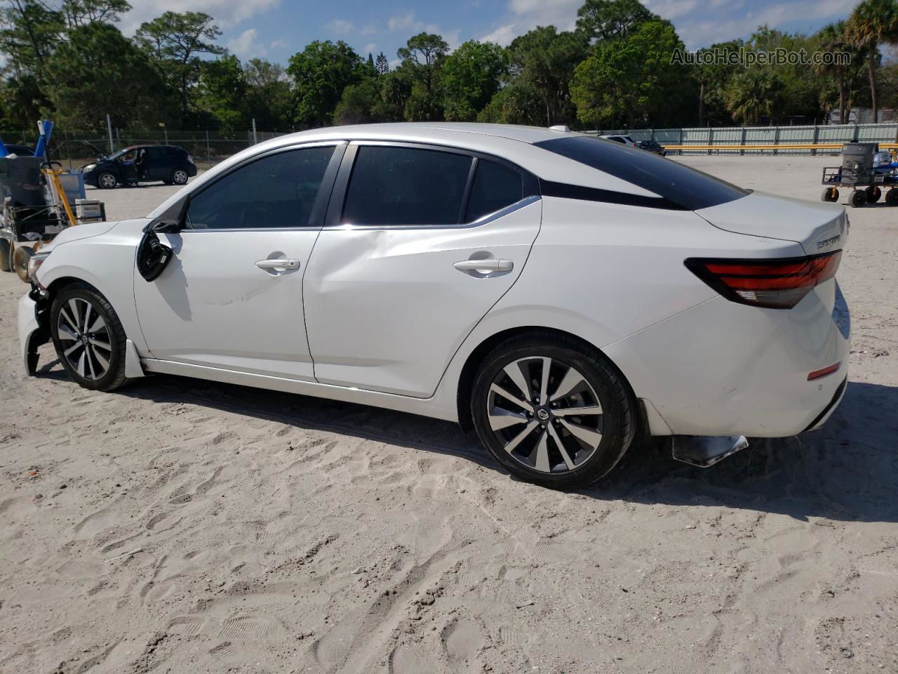 2021 Nissan Sentra Sv Белый vin: 3N1AB8CV3MY237598