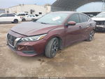 2021 Nissan Sentra Sv Xtronic Cvt Maroon vin: 3N1AB8CV3MY277356