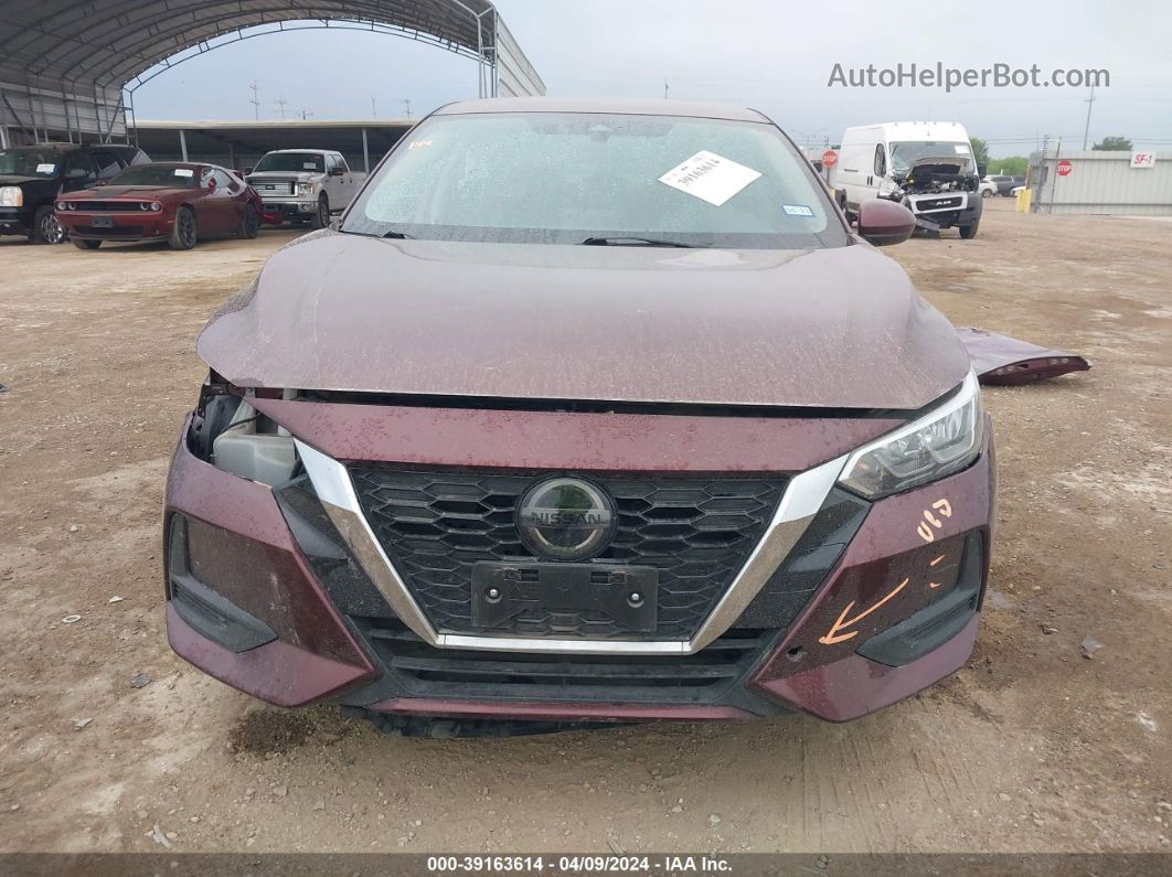 2021 Nissan Sentra Sv Xtronic Cvt Maroon vin: 3N1AB8CV3MY277356