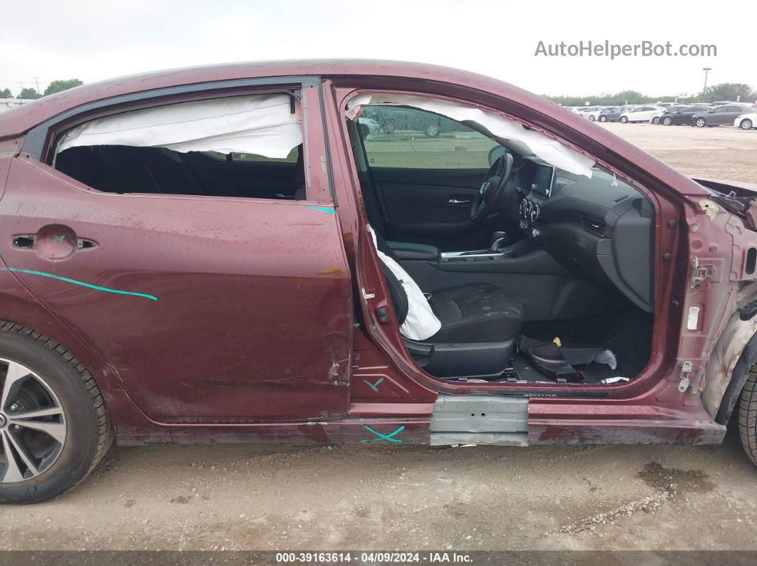 2021 Nissan Sentra Sv Xtronic Cvt Maroon vin: 3N1AB8CV3MY277356