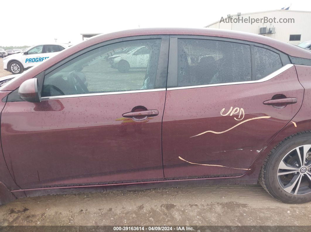 2021 Nissan Sentra Sv Xtronic Cvt Maroon vin: 3N1AB8CV3MY277356